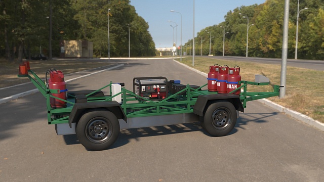 Буксируемая установка инфракрасного нагрева для продольных швов ИКН  SP-400 - JPVT(B)